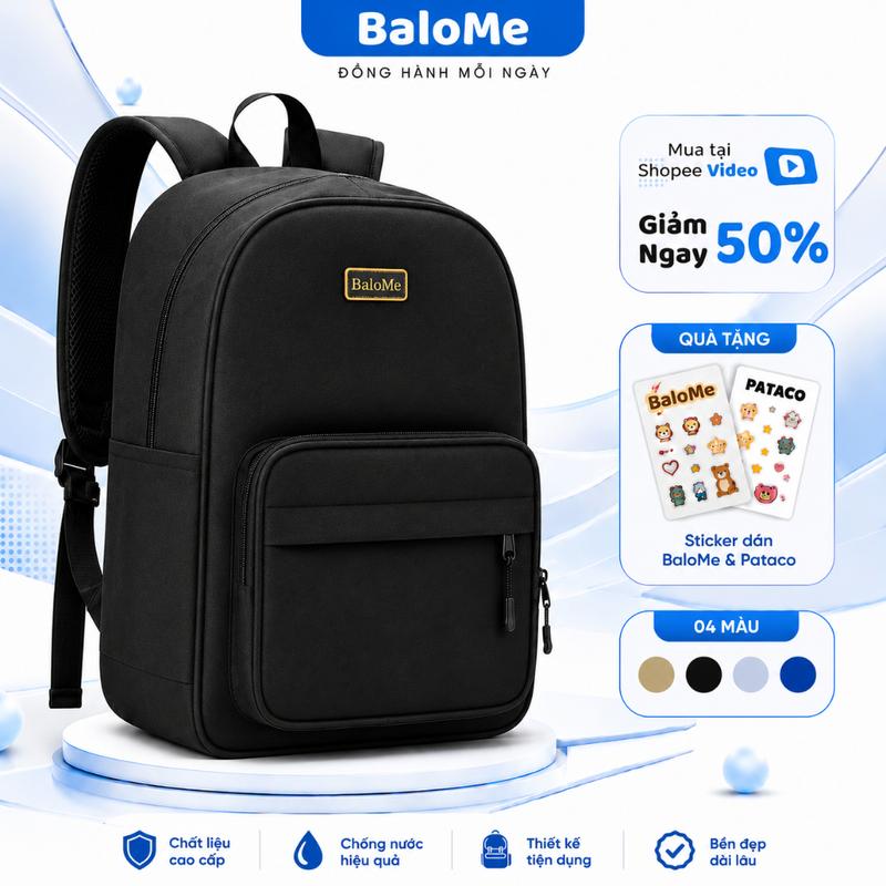 [Mẫu hot nhất] Balo Nam Nữ Thương Hiệu BaloMe Kiểu Dáng Đơn Giản Đi Học Đi Chơi Mã BM02