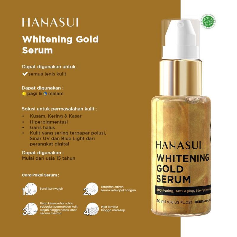 HANASUI Serum Gold Whitening / Vitamin C / Vitamin C+Collagen / Anti-Acne BPOM / PEELING / BRIGHT EXPERT / Retinol / minipore 5