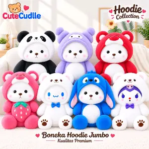 Boneka Beruang Panda Cina Hodie Karakter Lucu Jumbo 47cm Bahan Rabitfur Premium Lembut Nyaman untuk Kado Anak Hadiah Ulang Tahun Dekorasi Kamar & Dolls