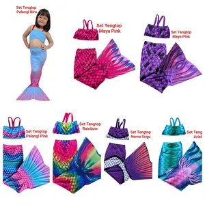 (BISA COD) Set Tengtop Kostum Mermaid Anak Perempuan