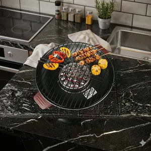 Japan Grill Set  Anti Lengket Carbon Steel Sertifikat SNI Pembakaran Sate Sosis Daging Steak Barbeque Ala Jepang
