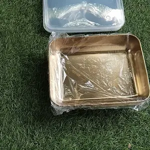 [SAMBUT AWAL TAHUN] TEXANIA ISI 6 Food Box GOLD Stainless Steel - Food Container - Tempat Menyimpan Makanan Bisa di Microwave - Kulkas