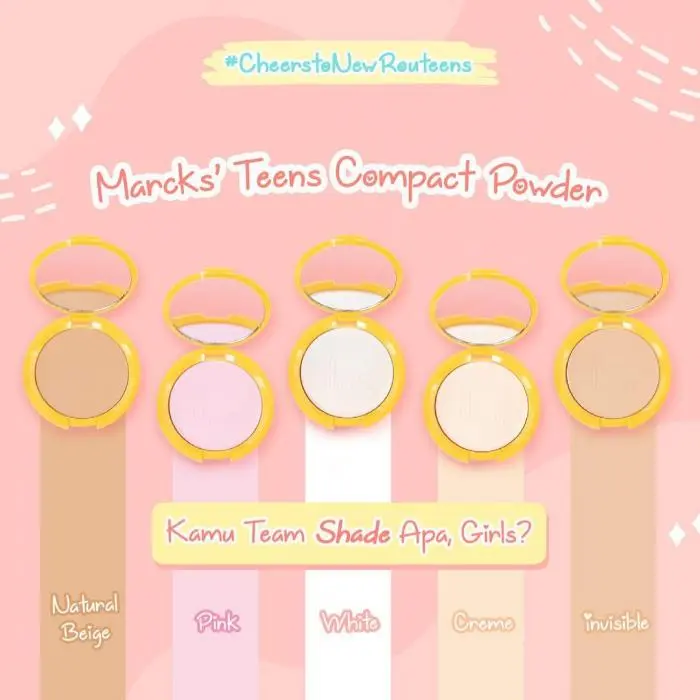 (BPOM) MARCKS TEENS COMPACT POWDER UNTUK REMAJA & ANAK SEKOLAH 20g 2