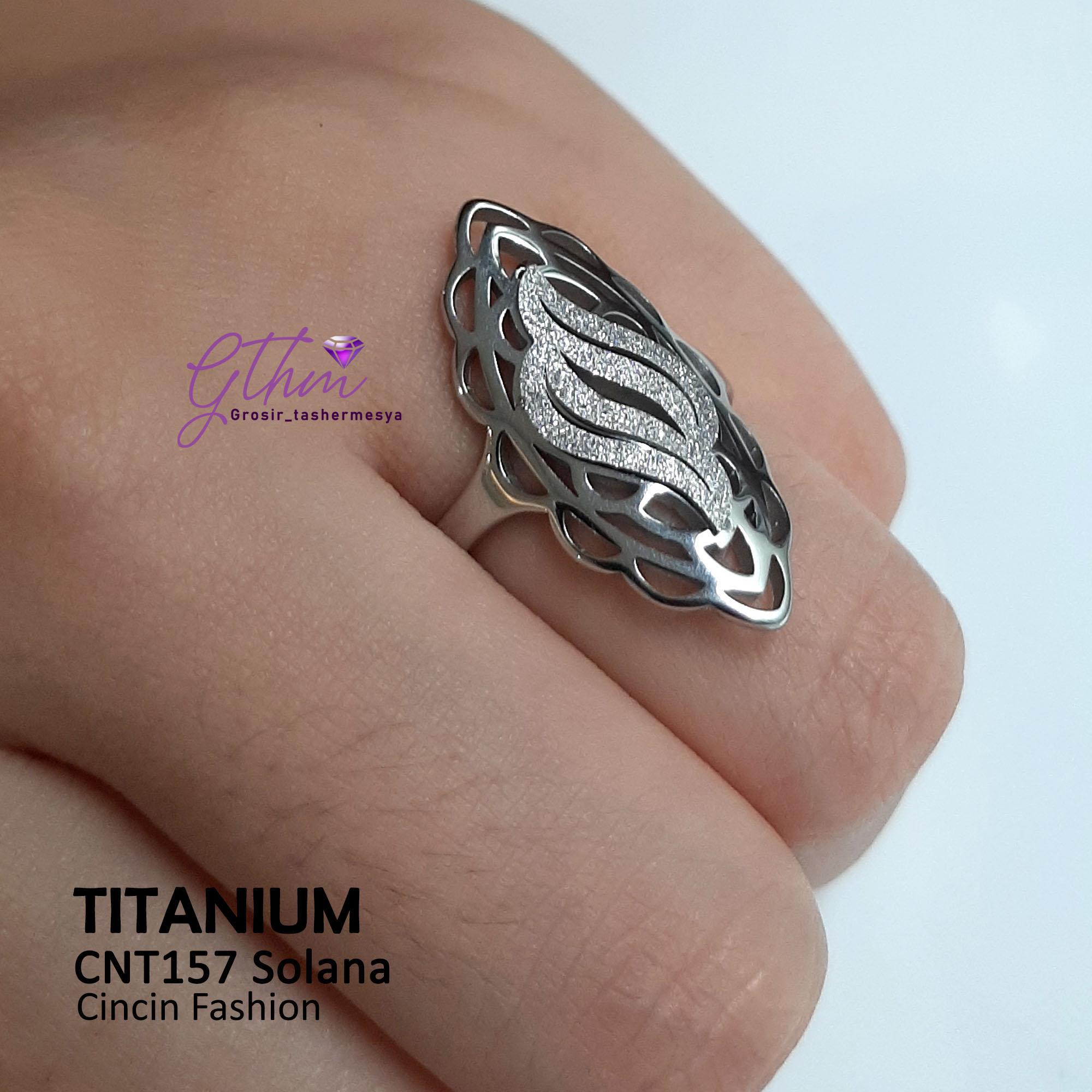 Cincin Ori Titanium Ukir Etnic Model Elegan Keren Kesan Mewah Cocok dipakai pesta kondangan Awet Anti Karat cnt157 Rings