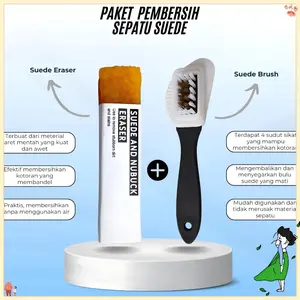 Paket Pembersih Sepatu Suede & Nubuck Sikat Suede Brush & Penghapus Suede Eraser Alat Membersihkan Kotoran Efektif Praktis Shoe