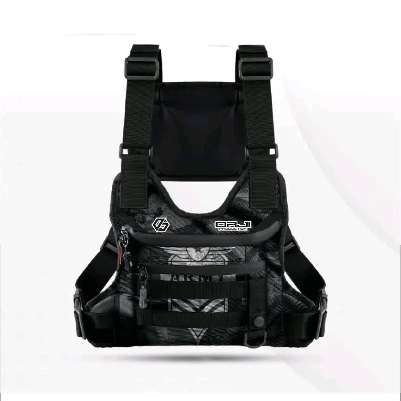 Tas Dada Pria Waterproof Tactical Motif Print/Tas Cowok Kekinian Anti air Terbaru 2025 Pinggang 5