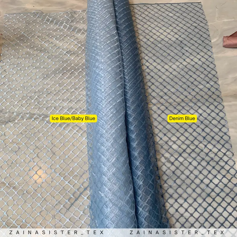 Kain Brukat Tille Kotak | Tille Jaring | Tille Mesh Kotak Square Korea 1/2 meter 7
