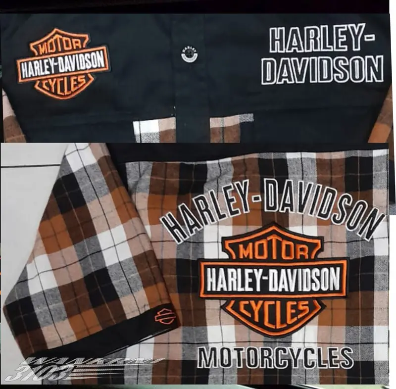Kemeja Harley Davidson Hd Original Art1O45 Distro Casual Kancing 3