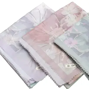 jilbab segi empat motif.model lasercut Kerudung aromatic