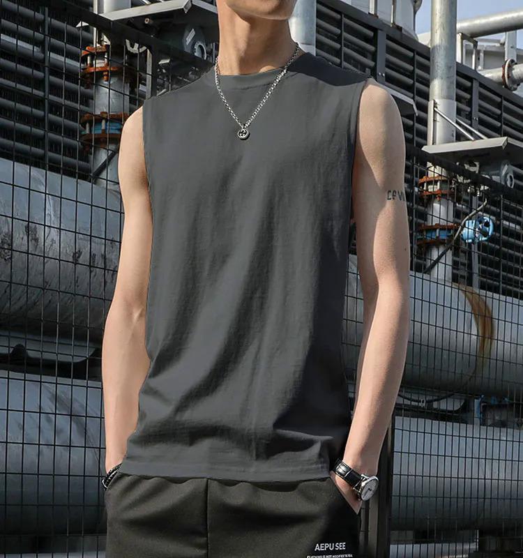 Product Introduction of Áo Vest Thời Trang Thường Ngày Cho Nam, Áo Ba Lỗ Trơn, Áo Thun Không Tay Cổ Tròn Hàn Quốc, Áo Thun Mùa Hè 6