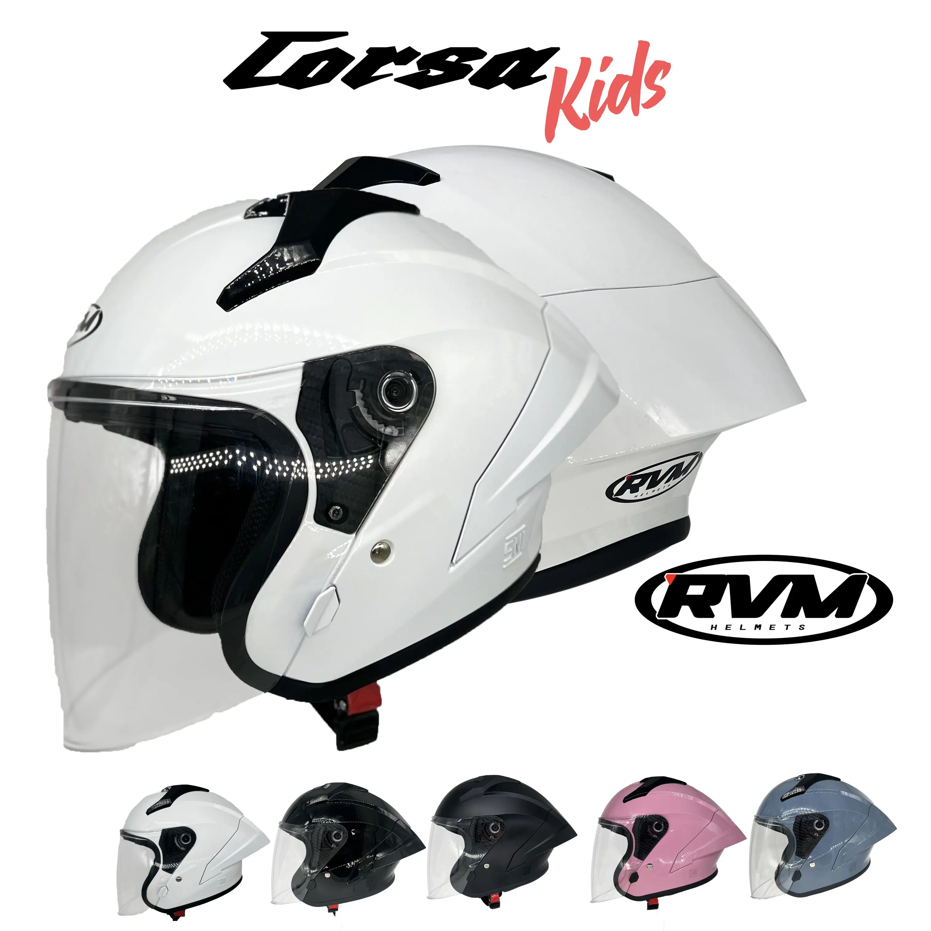 HELM ANAK GANTENG PREMIUM CORSA KIDS RVM HELMETS (BACA DESKRIPSI YA KAKA SEBELUM CO)