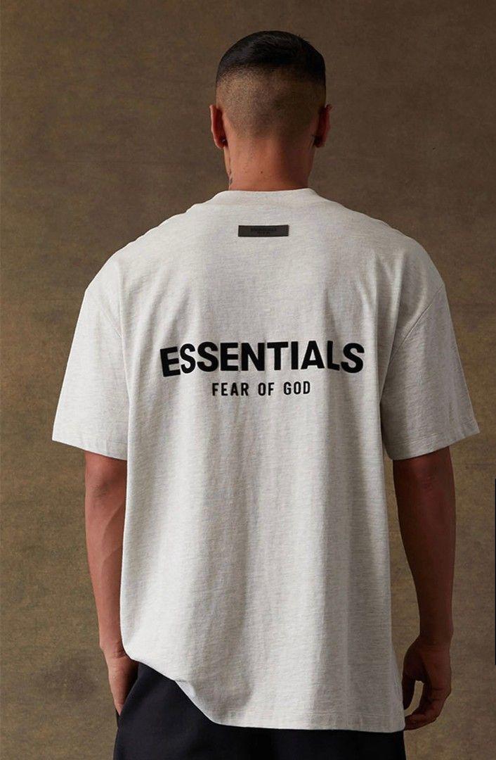 Product Introduction of SS22 FOG Essentials Tee LIGHT OATMEAL velvet embossed 2