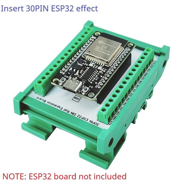 Jual ESP32 Din Rail Mounting DIN35 C45 Rail Expansion Board 3.96 Screw ...