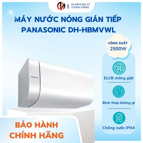 Máy nước nóng gián tiếp Panasonic 15L/ 20L/ 30L - Công suất 2500W, đầy đủ chế độ an toàn điện- Lớp cách nhiệt Styrofoam mật độ cao