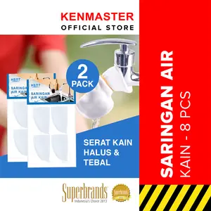 PAKET HEMAT Kent Saringan Kran Air Kain ISI 2 PACK (8 PCS) / Filter Air Kain / Penjernih Air - BUND-0243