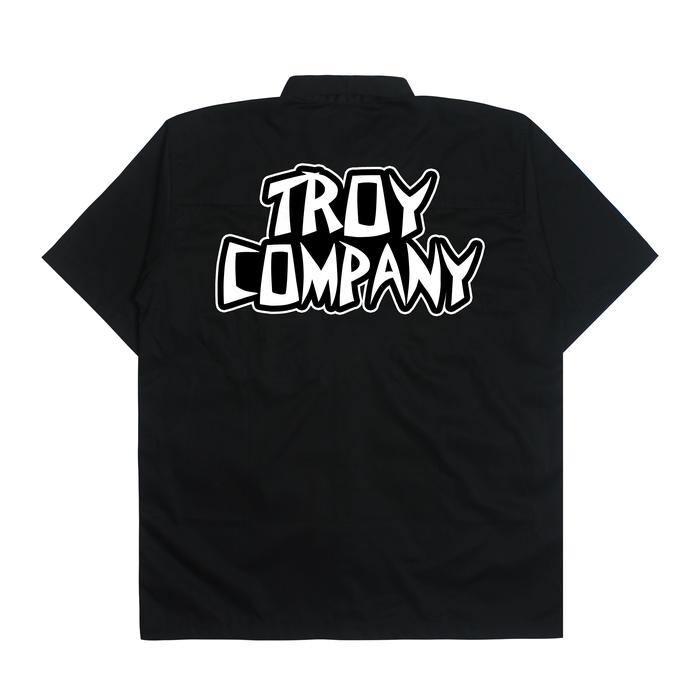 Gambar Troy Company Work Shirt Workwear Black Punk Bones - Kemeja Kerja Workshirt Hitam WSP 3044 - M dari Troy Company Kab. Sleman Tokopedia