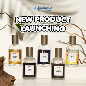 Blushmist Parfum Pria 30ml – 5 Varian Baru Wangi Tahan Lama: Marine, Fresh Woody, Sweet Fruity, Floral & Aquatic BPOM