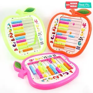 1175 mainan sempoa apel anak”/mainan edukasi matematika sempoa anak/mainan sempoa apel anak anak/mainan alat hitung matematika edukasi anak anak motif apel bisa COD