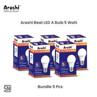 Gambar Arashi Lampu Bohlam LED Beat A Bulb 5W Cahaya Putih Paket isi 5pcs dari Arashi asia Kab. Tangerang 1 Tokopedia