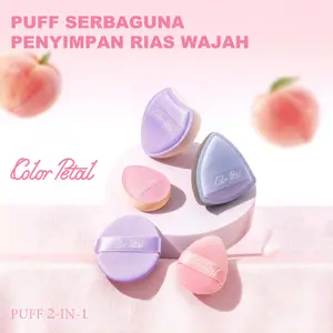 (Beli 2 dapat 3) Color Petal Beauty Sponge – Spons Makeup Blender |Bisa Basah & Kering, lembut Fluffy Serbaguna,Beauty Makeup, Makeup tools