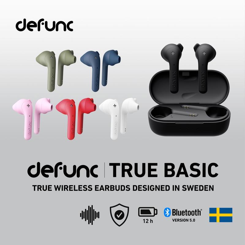DEFUNC True Basic True Wireless Earbuds 4H Bluetooth 5.2 IPX4 Touch Control