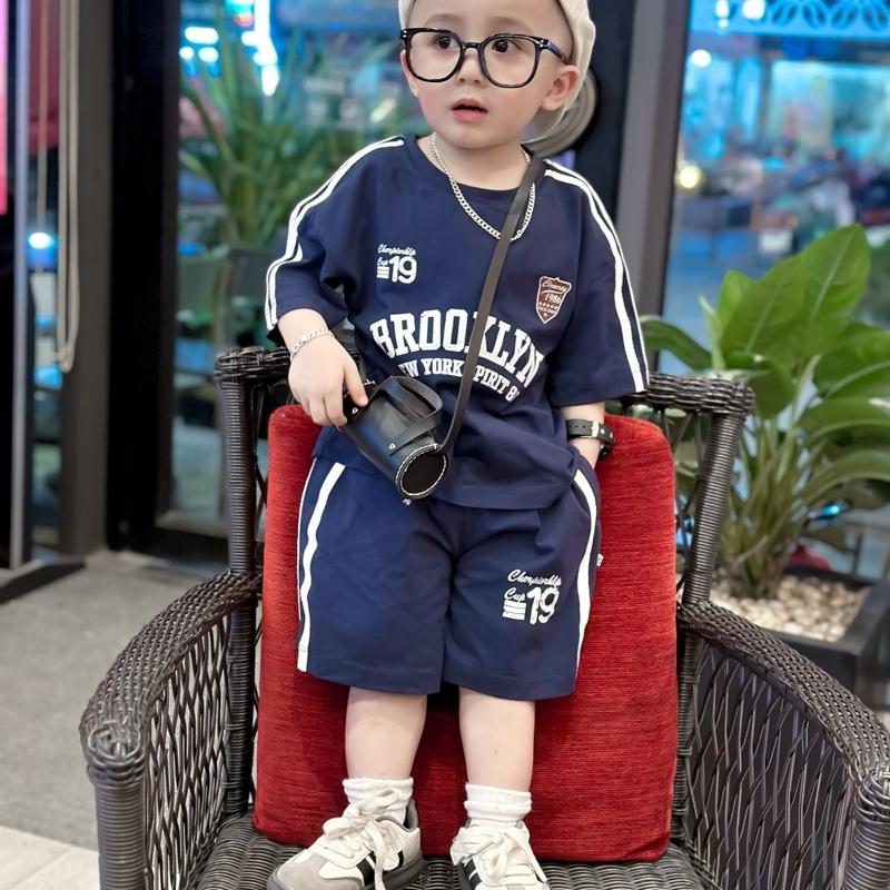 [ MỠ.KIDS ] C313 SET bộ quần áo cổ tròn CỘC BROOKLYN chất cotton hàn mềm size 10-27kg 5