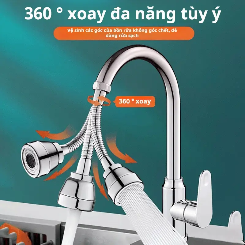 Vòi Tăng Áp Nhà Bếp, Thông Dụng, Chống Bắn Nước, Xoay Thông Dụng Đầu Vòi Hoa Sen Bong Bóng Mở Rộng, Tiết Kiệm Nước Gia Dụng 1