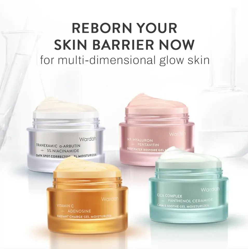 WARDAH Gel Moisturizer 30gr POT | Face Cream Pelembab Wajah |Tranexamic a-Arbutin+5% Niacinamide Dark Spot Corrector|Cica Complex+PanthenolCeramide Calm Soothe|14X Hyaluron+Pentavitin Deep Water Restore|Vitamin C+Adenosine Radiant Charge