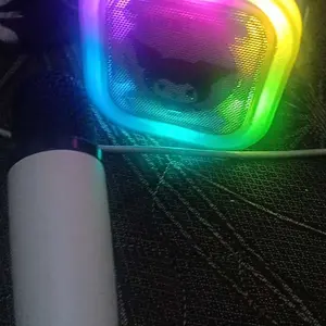 Portable Bluetooth Speaker Karaoke Mikrofon Nirkabel  HiFi Sound Lampu RGB Voice Remove Speaker