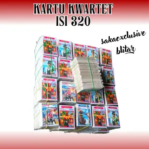 1 IKAT ISI 320 LEMBAR KARTU KWARTET MOTIF KARTU ANAK JADUL ERA 90 AN