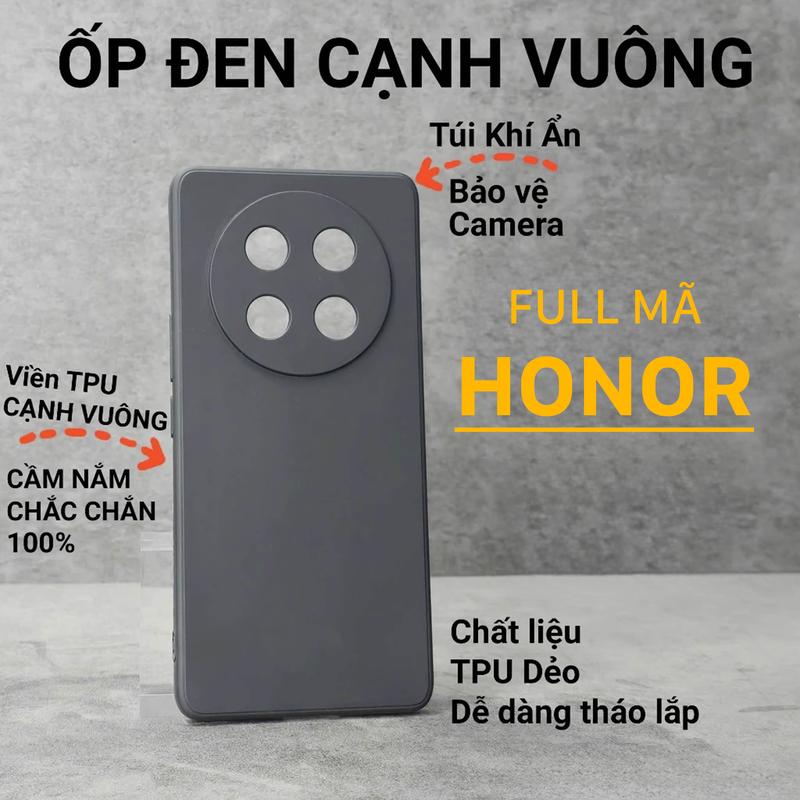 Ốp TPU đen cho Honor 400 200 90 X9a X9b X9c X9d X8a X8b X8c X7b X7b X7c X6a X6b…
