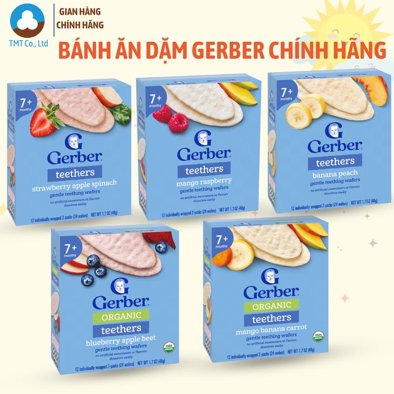 Bánh gạo ăn dặm Gerber chính hãng hộp 48g nhập khẩu Thái Lan