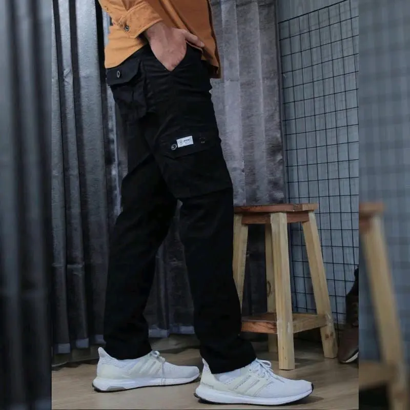 Celana Panjang Cargo polos Casual Pria Original Distro Santai Nyaman Tebal 6