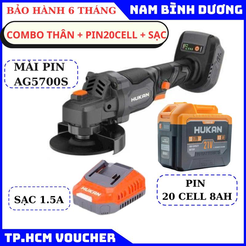  Máy mài góc Pin 21V Hukan G1-AG5700S Brushless - hàng chính hãng 