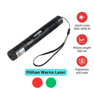 Laser Pointer Jarak Jauh Portable Alat Perlengkapan Presentasi with Battery 600mAh dan Charger