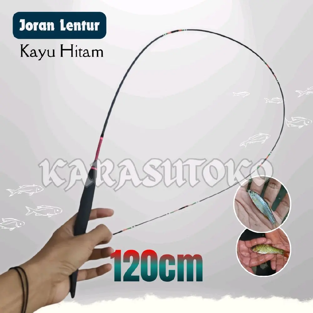 (NEW) joran lentur kayu hitam 120cm (tanpa reel tokos), tegek Pancing Ikan