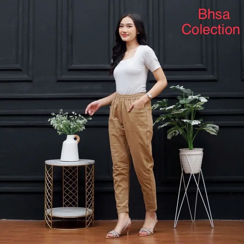 Celana Kulot standar Cotton Twill | Celana Highwaist Cullot Kantor Wanita | Celana Kulot Jumbo Wide Leg Terlaris 0