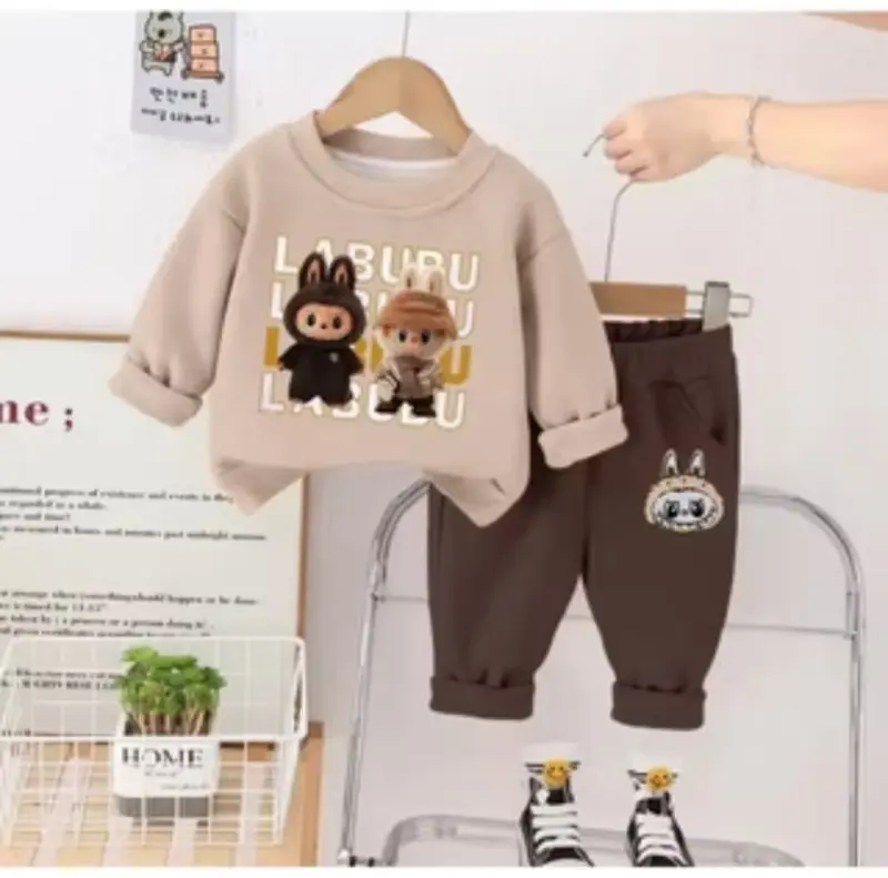 Setelan Baju Anak Perempuan Dan laki-laki Set Sweater Anak Fashion Baju dan Celana Bahan Babyterry 2