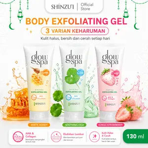 Shinzui Glow Spa Exfoliating Gel 130ml AHA & Collagen Kulit Bersih & Halus