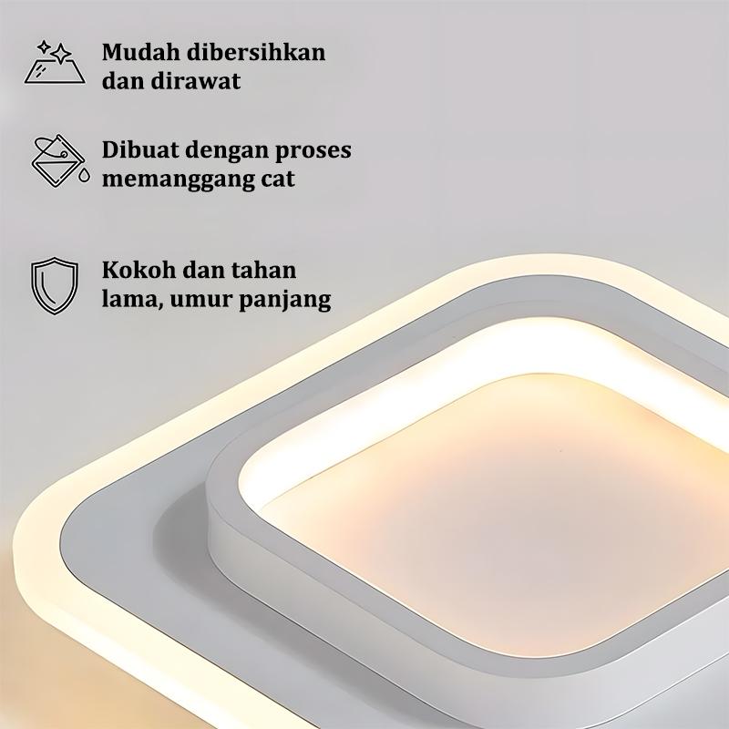 Product Introduction of 3 Warna Lampu Lorong Plafon LED Ceiling Light Lampu Hias Rumah Ruang Tamu Kamar Minimalis Tempat Lampu Plafon LED Ceiling lamp 36W Ruang Tamu Kamar Minimalis Tempat Lampu 64
