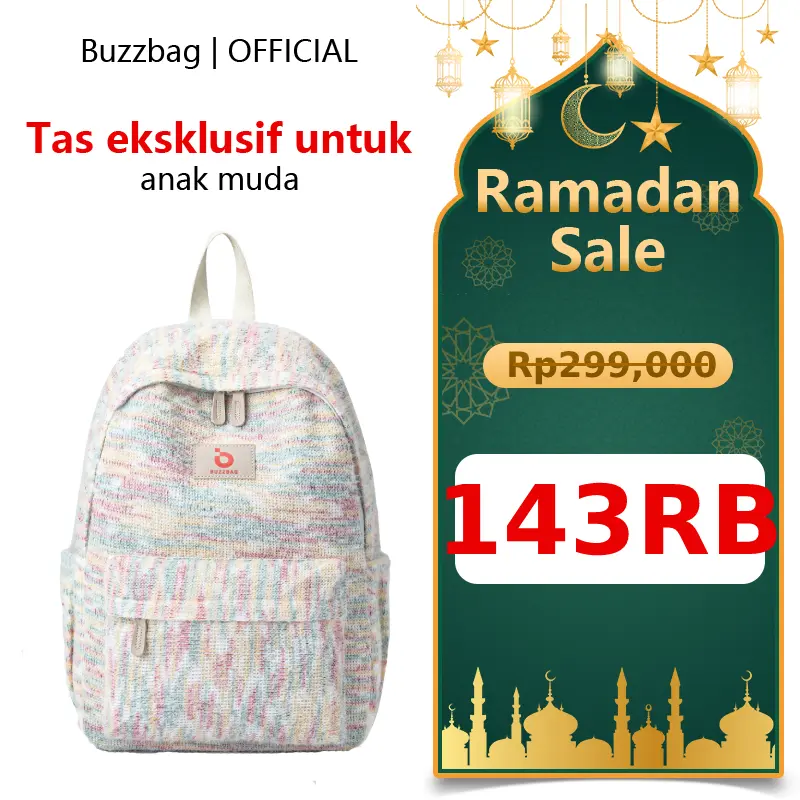 BuzzBag - Tas ransel sedang korean style ransel wanita korean style tas ransel lucu korean style tas aesthetic korean style sekolah tas punggung wanita korean style ransel sekolah wanita Backpack