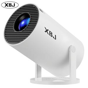 XBJポータブルプロジェクター — 1080Pビデオプロジェクター、デュアルバンドWi‑Fi 6、5Gワイヤレス、Bluetooth 5.3、Android 11、180度回転可能、自動ケystone補正 — ホームエンターテインメントに最適なホリデーギフト