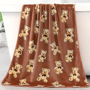 Handuk Mandi Dewasa Motif Bear Microfiber Uk 70x140cm / Super Serap Air handuk Jumbo / Import Lembut Wearable Towel Import