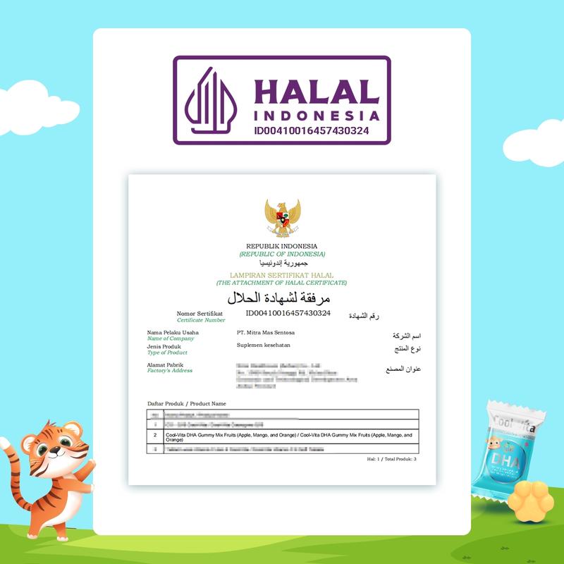 [EXCLUSIVE YUXI] 2 Box Coolvita DHA Gummy Buah Mix Apel, Mangga, dan Jeruk (Total 28 Gummy) + 1 Botol Calcium Chewable (Total 30 Tablet) | Suplemen Anak (Mulai 3 Tahun) dan Dewasa | Dukung Tumbuh Kembang Otak, Tulang & Gigi Secara Optimal 4
