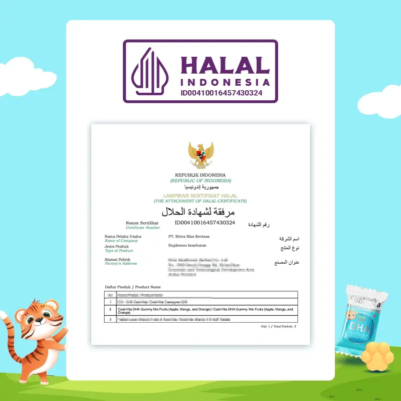 [EXCLUSIVE YUXI] 2 Box Coolvita DHA Gummy Buah Mix Apel, Mangga, dan Jeruk (Total 28 Gummy) + 1 Botol Calcium Chewable (Total 30 Tablet) | Suplemen Anak (Mulai 3 Tahun) dan Dewasa | Dukung Tumbuh Kembang Otak, Tulang & Gigi Secara Optimal 4