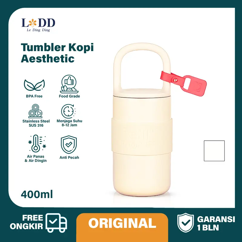 LDD-Tumbler Botol Minum Aesthetic Lucu 650ML Anti Tumpah dan Tahan Dingin Stainless Steel 316 0