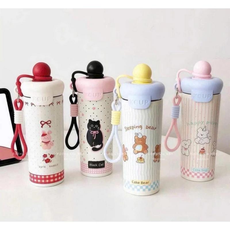 Xcup Bình Giữ Nhiệt 600ml Inox 316 Chống Gỉ Sét Phong Cách Hoạt Hình Dễ Thương