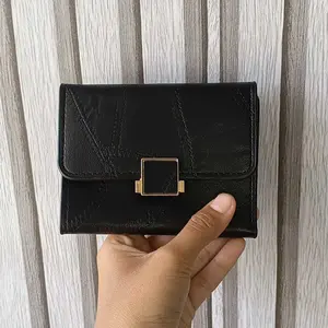 Chika Dompet Lipat Wanita Short Retro Fashion Card Pack Card Holder dompet wanita import dompet kecil dompet Wanita Lipat Kotak Retro #126D