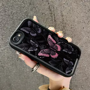 Casing Hp untuk iPhone 6 Plus 6s Plus 7 Plus 8 Plus SE 2020 Case hp lembut silikon paket penuh Kesing cangkang lunak Anti drop Casing pola kupu-kupu Softcase