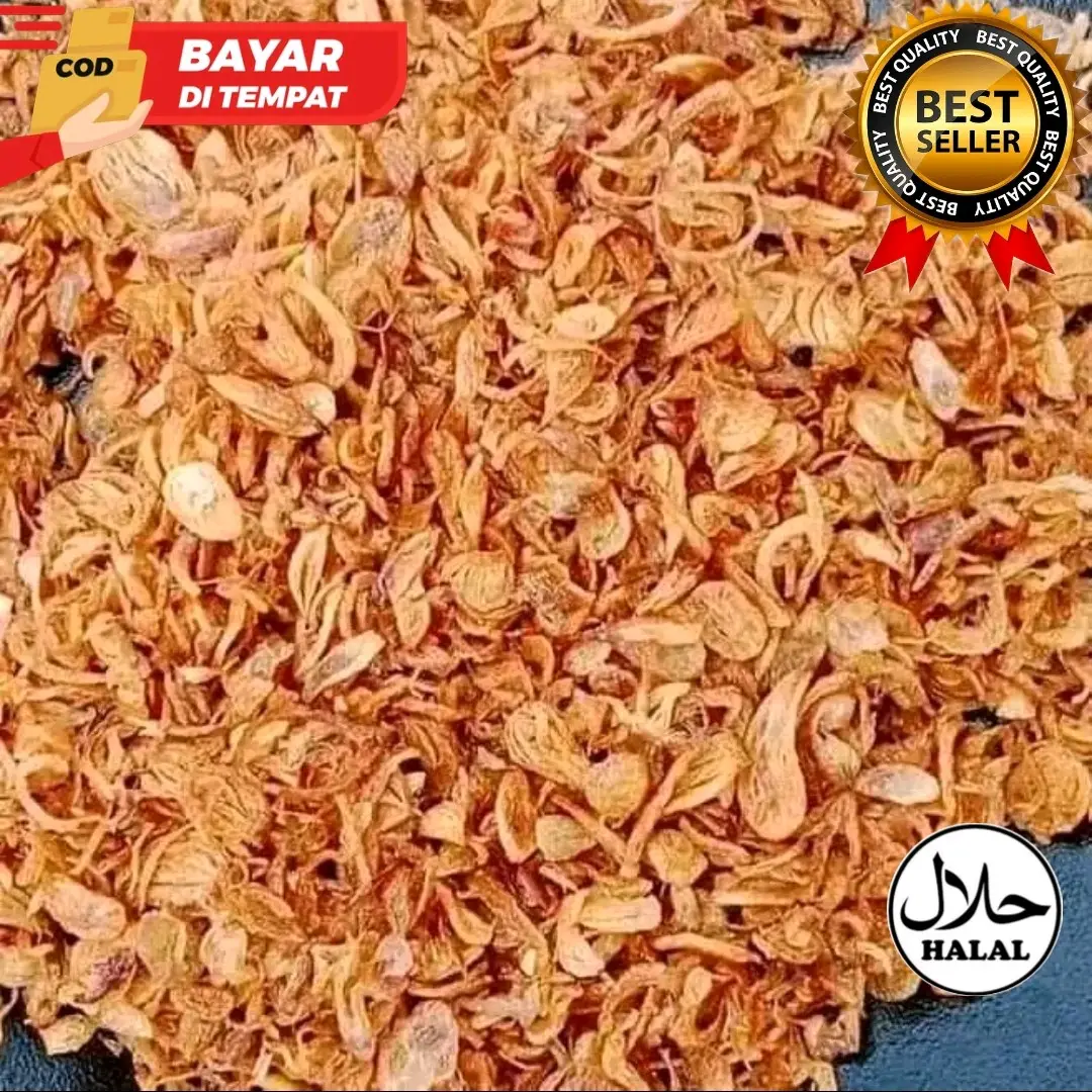 Bawang Goreng Murni Tanpa Campuran [ 1.kg ] •Berkualitas Brambang Asli Brebes -Bahan Masakan Bumbu Dapur